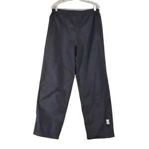Helly Hansen Rain Pants Mens Medium Helly-Tech Black Waterproof Packable Zip